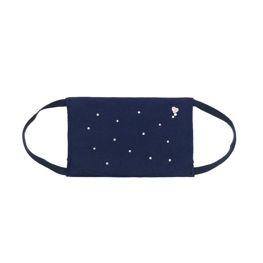 E ハート+ドット ハートカラー(クリスタル/黒/ピンク)