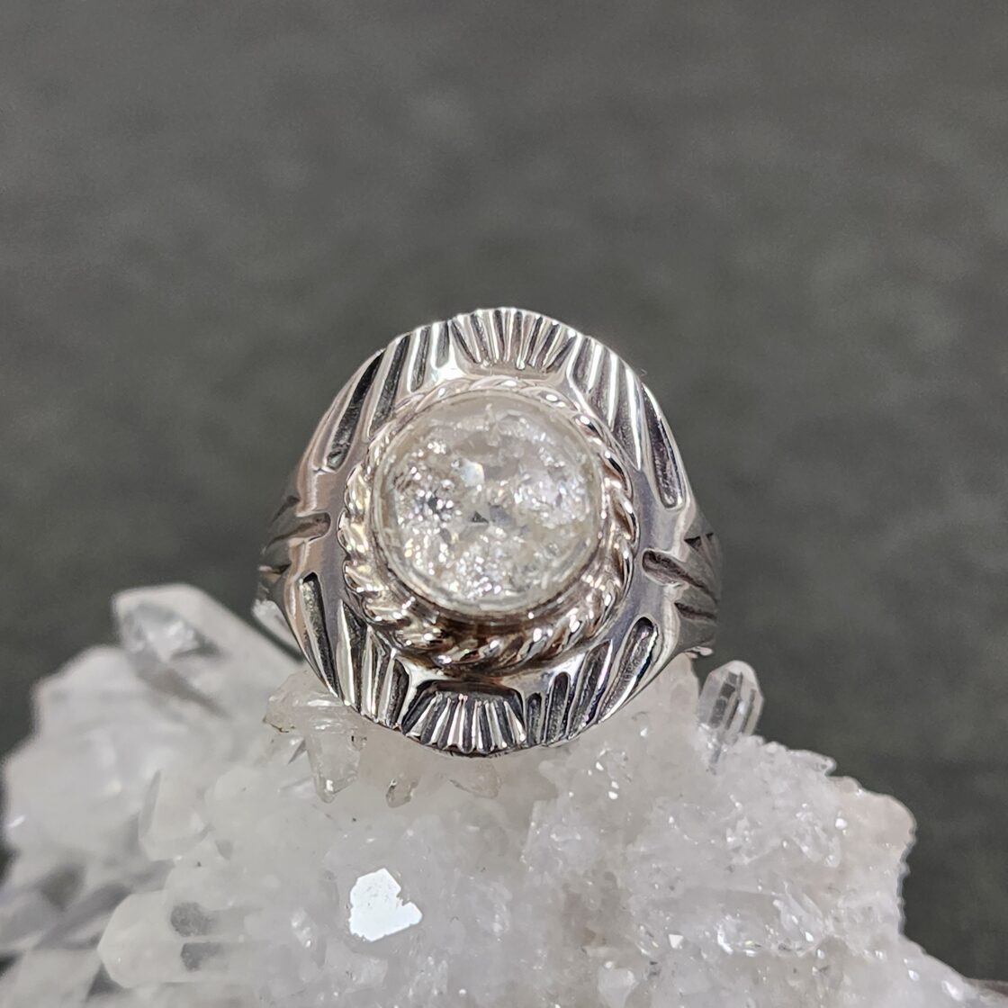 クラック水晶 リング クラッククォーツ 指輪 ゴツカワ クリスタル 