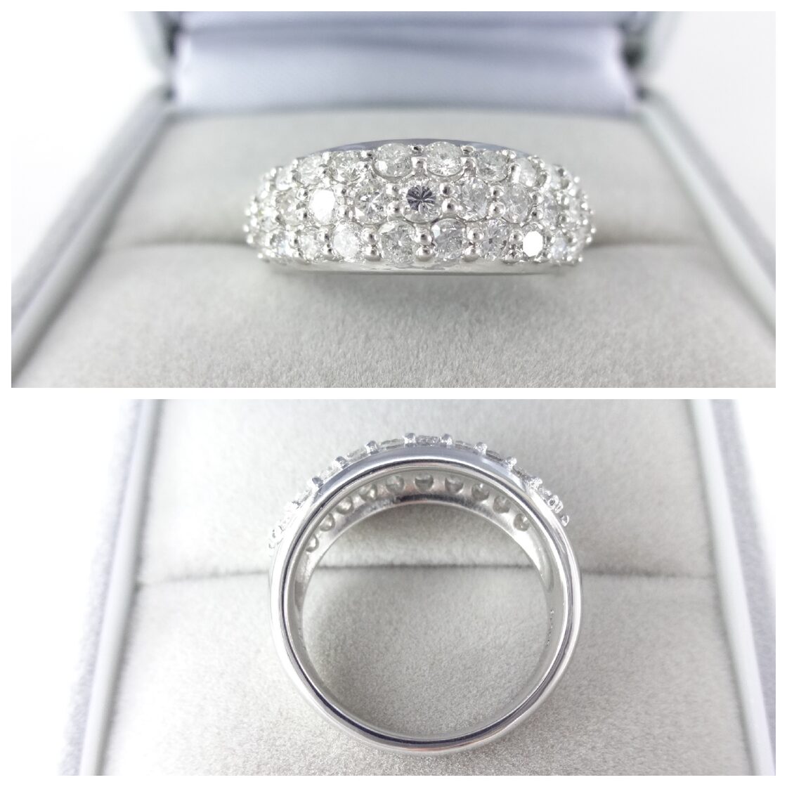 SOLD OUT】1.00ct パヴェダイヤ ハーフエタニティリング プラチナ 