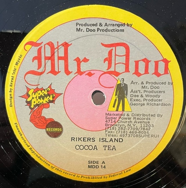 Cocoa Tea "Rikers Island" 12" EAD RECORD