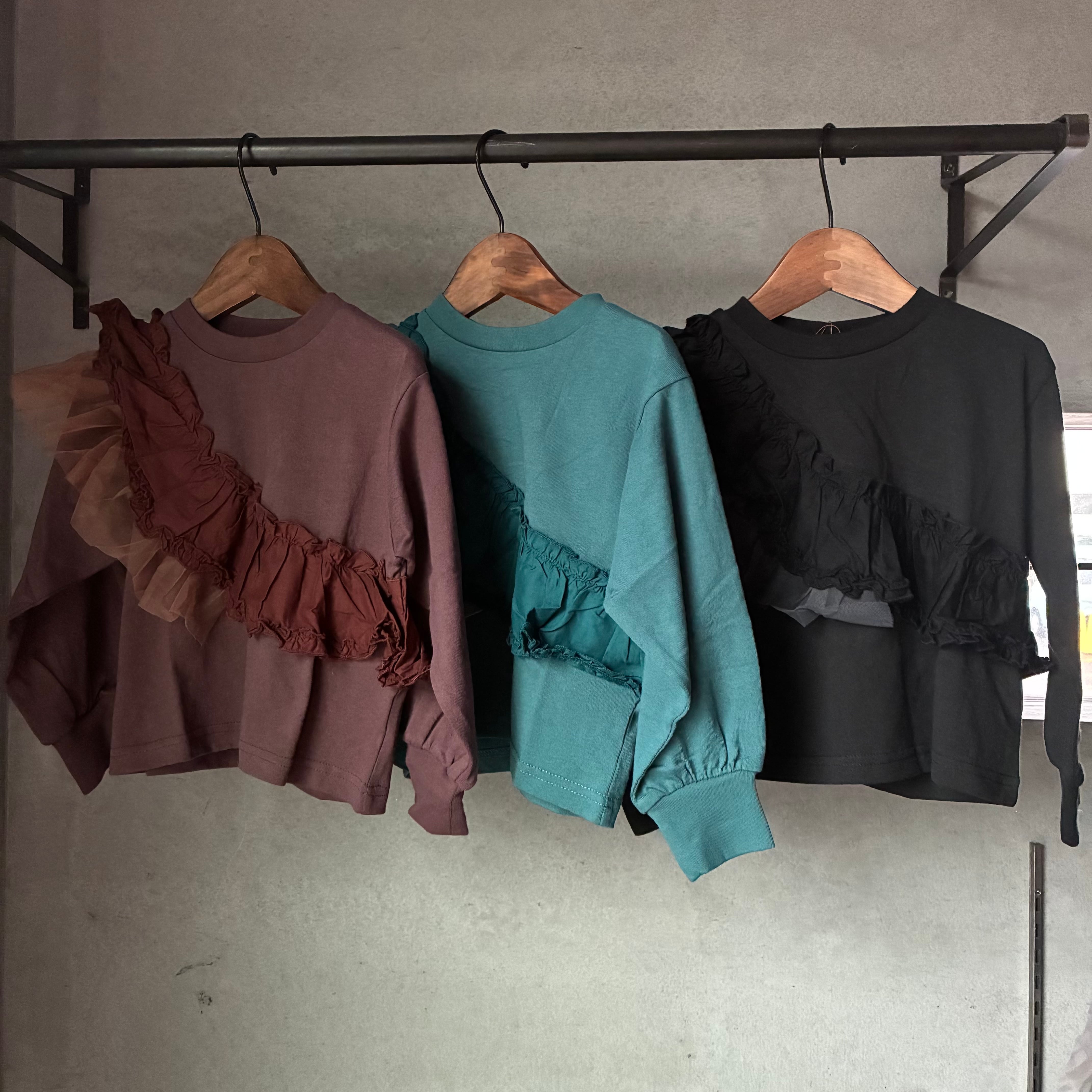 【即納】O&G アシンメトリーフリルTシャツ 90~140