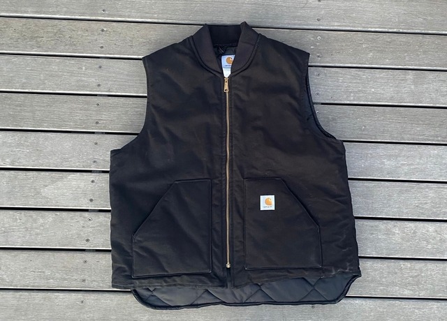 CARHARTT DUCK VEST BLACK 腰ゴムモデル TALL