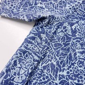 90s ビキニタグ reyn spooner レインスプーナー 総柄 半袖 ハーフボタン BD ボタンダウン アロハシャツ /ブルー系 ビンテージ