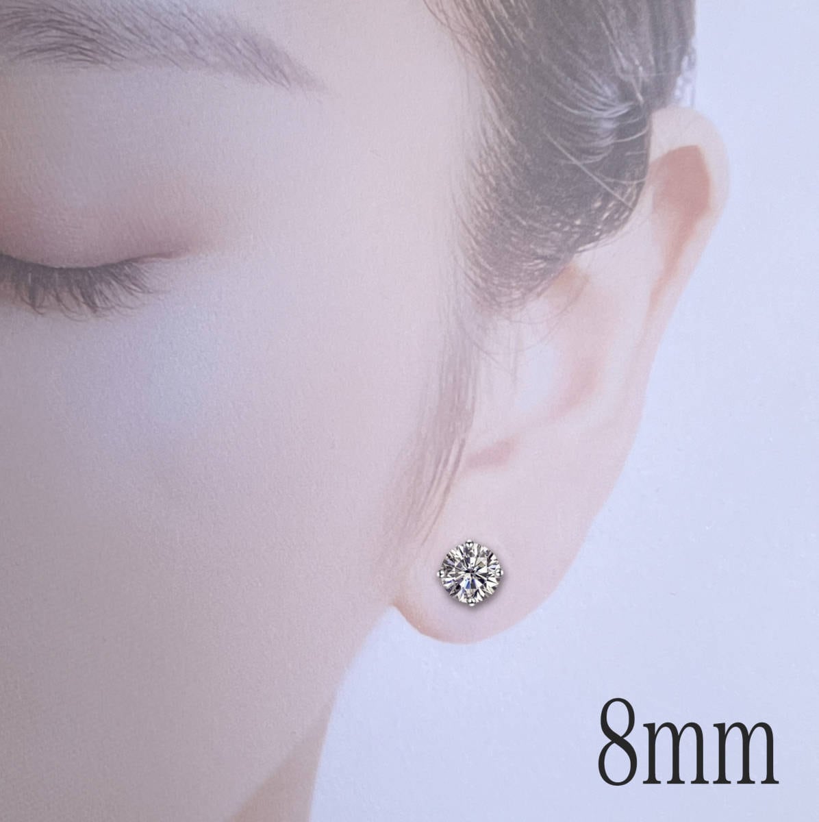 究極◇8mm 4ct モアサナイト ピアス シルバー◇silver925 ペンダント