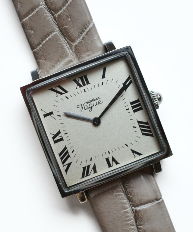 VAGUE WATCH CO. / Carré Crocodile 25mm/16mm (SS/CHAMPAGNE×GRAY)