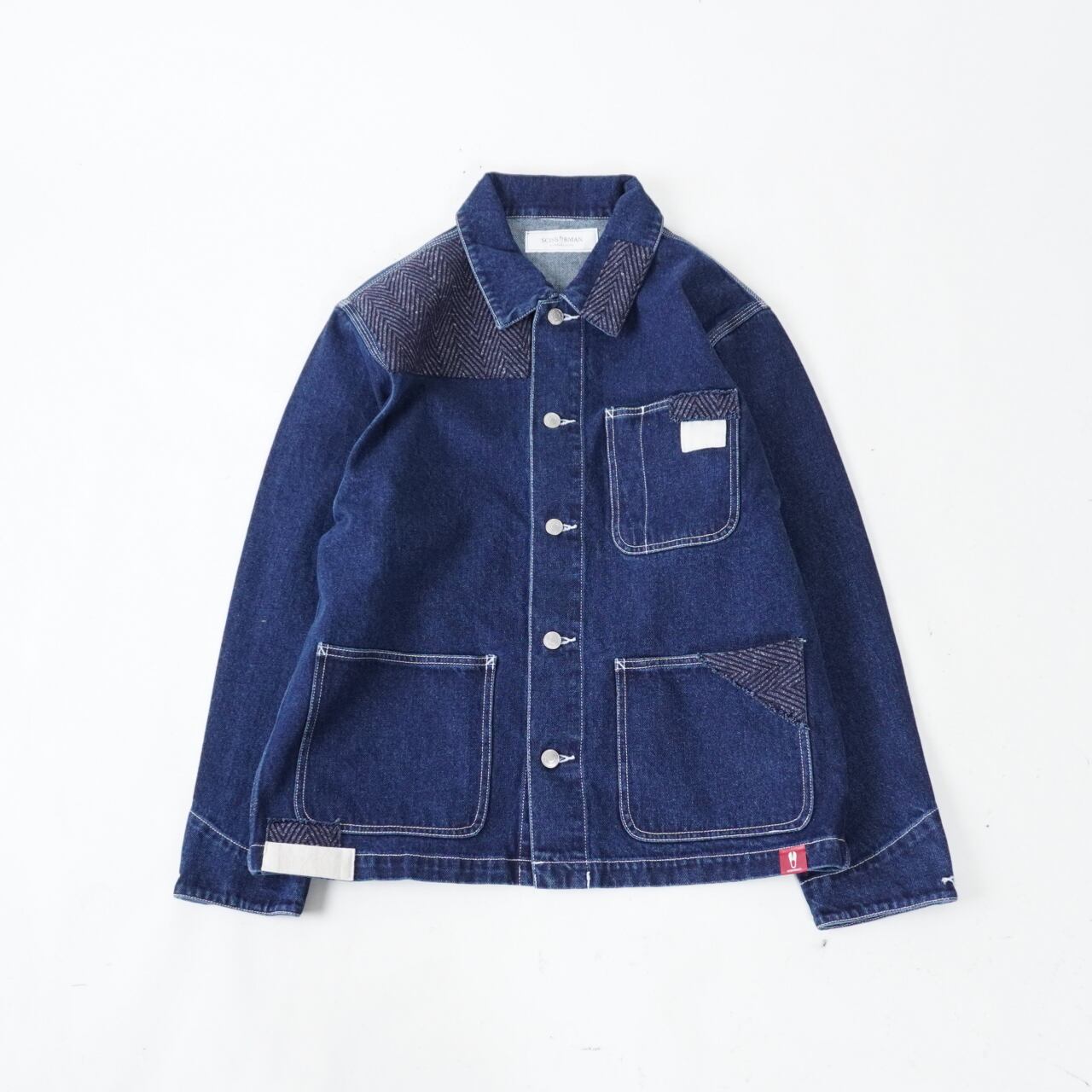 FULLCOUNT 2033 Indigo Wabash Stripe Chore Jacketインディゴ