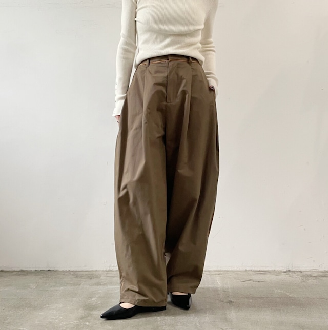 ナンバーミーTOKYO" TWILL TAC WIDE PANTS"BROWN
