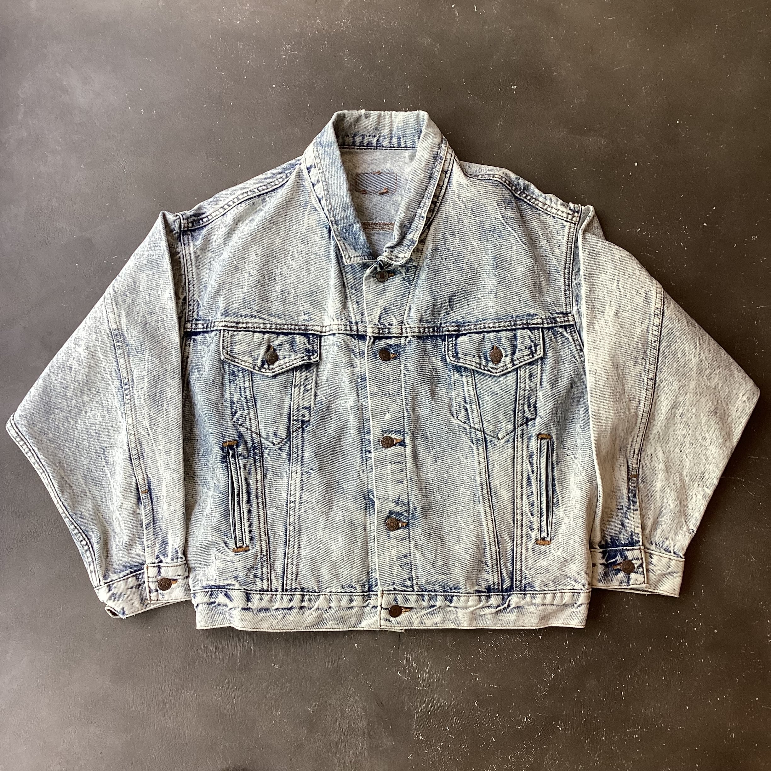 90s Levi's Lot.75068 ケミカルウォッシュ デニム ボンバー ジャケット