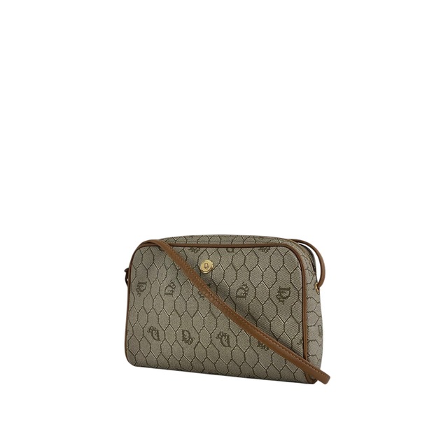 Christian Dior クリスチャン ディオール ハニカム ショルダーバッグ ベージュ ロゴ PVC レザー  ミニバッグ vintage ヴィンテージ オールド ptj22k