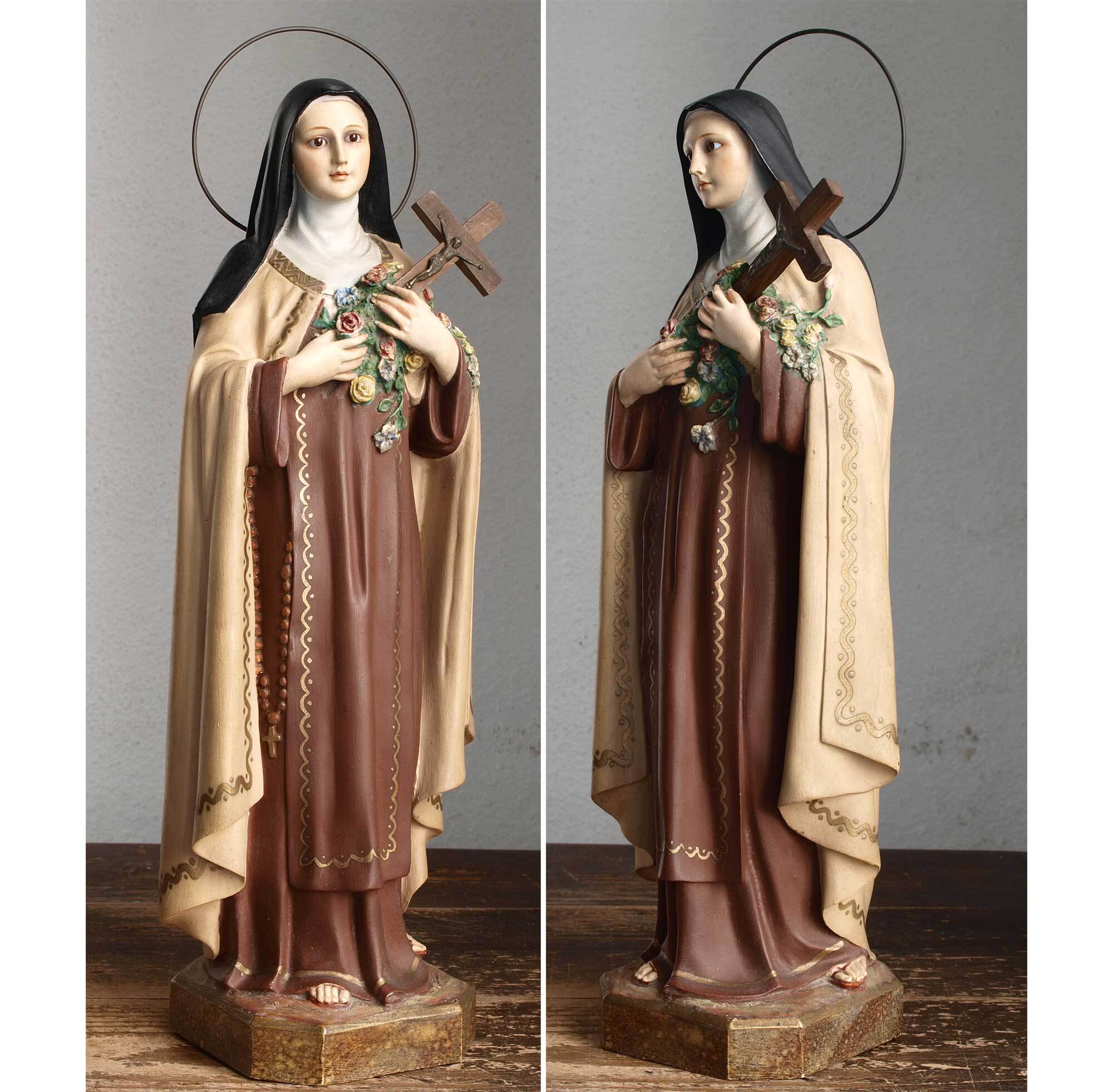 リジューの聖テレーズ 高46cm 宗教彫刻 聖人像 フランス カトリック