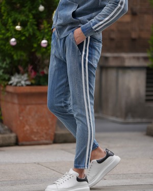 DENIM LINE SWEAT PANTS【BEL25-959】