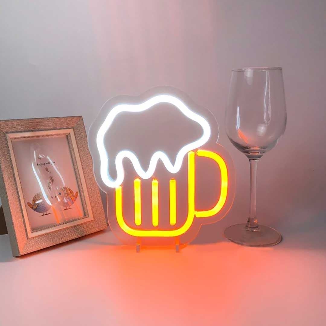 照明 ビール ネオンサイン LED ネオン管 USB電源 NEON 光る