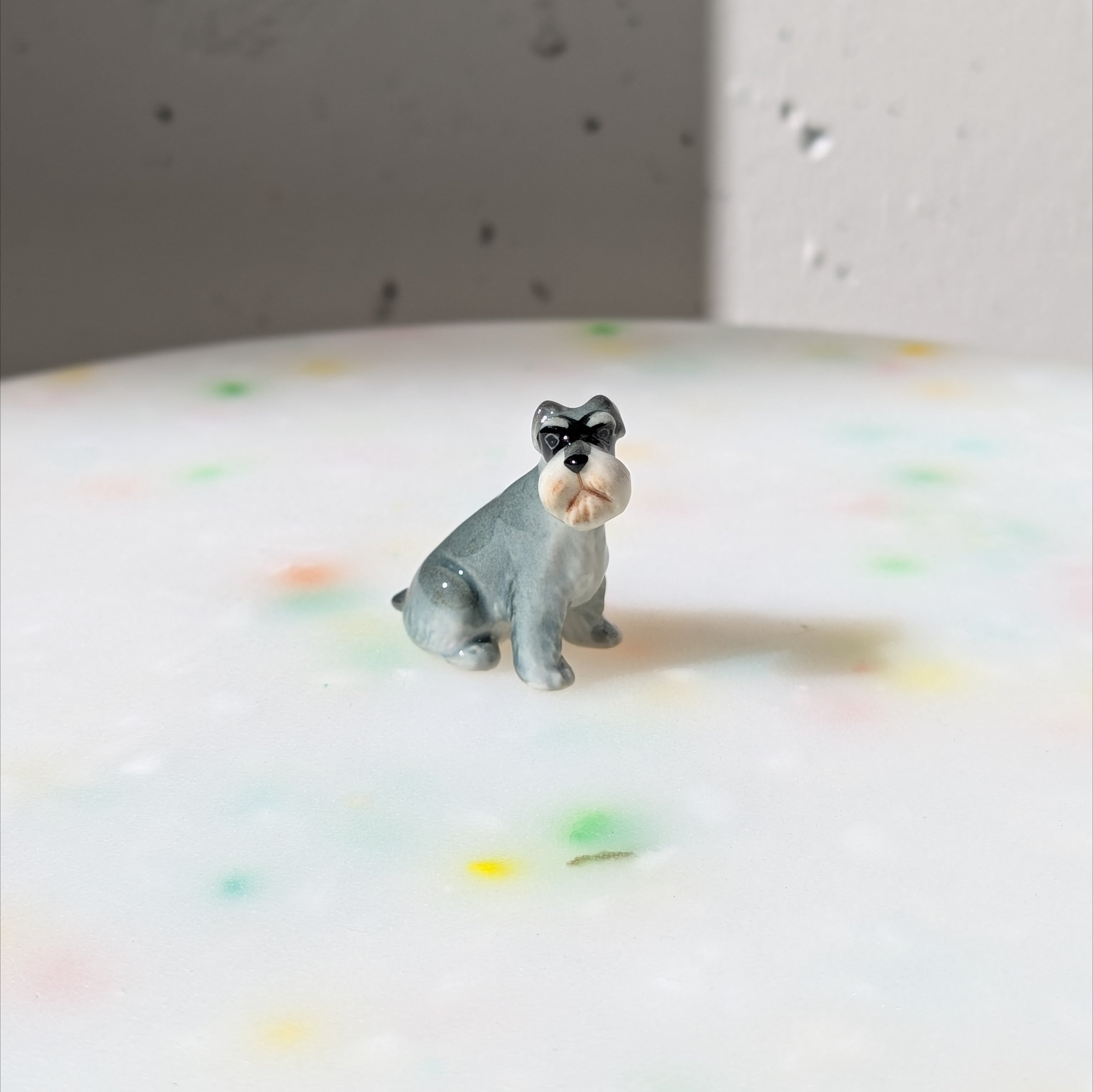 【ミニチュア陶器】 Schnauzer ~sitting~
