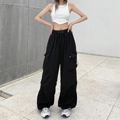 女性のレトロなバギーストレートカーゴパンツ、カジュアルパンツ、ワイドレッグポケット、ジョギング、ストリートウェア、y2k、ファッション、ワークウェア、2024 y2k ボトムス  T240831222818_01