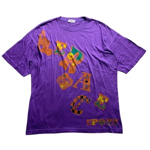 vintage VERSACE SPORT logo design purple tee