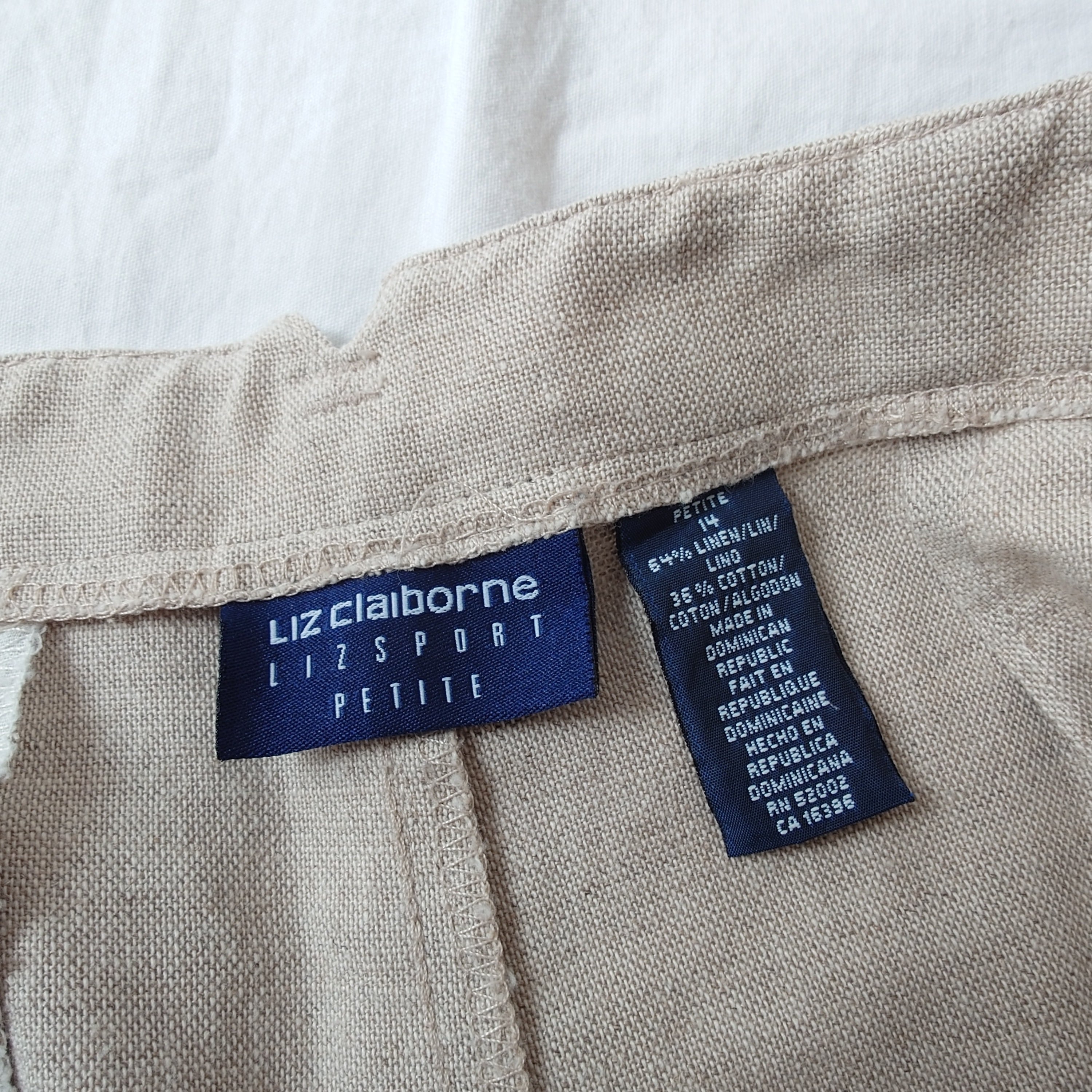 90s】Liz Claiborne リズクレイボーン コットンリネンパンツ