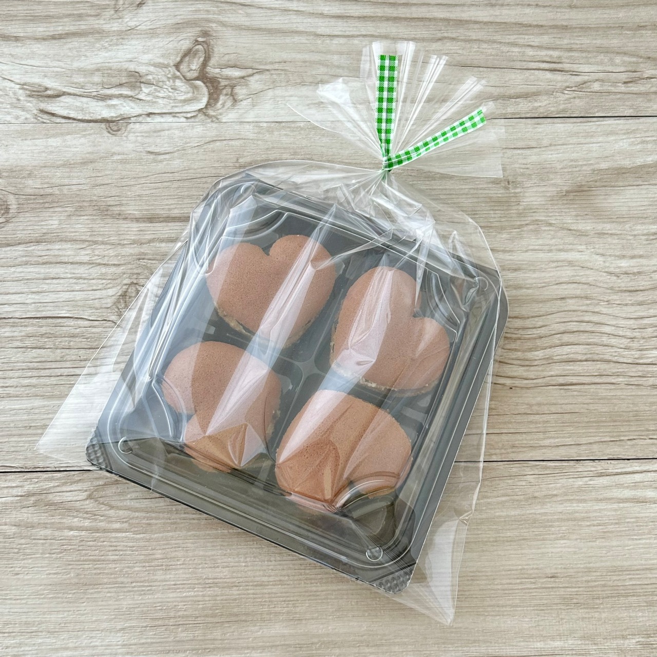 幸せの四つ葉クローバー♡プチハートどら焼き4個入パック