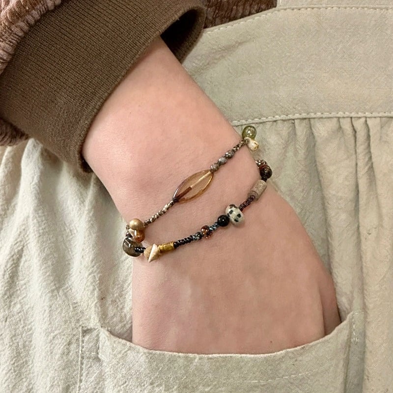 Light手作りチェコビーズブレスレット