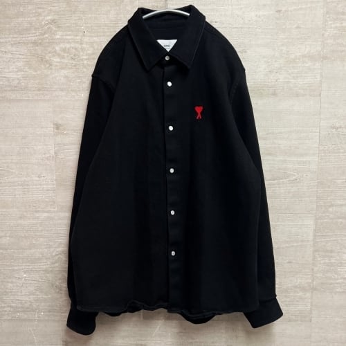 AMI PARIS アミパリス HSH114.620 デニムジャケット ブラック AMI PARIS アミパリス HSH114.620 デニムジャケット ブラック