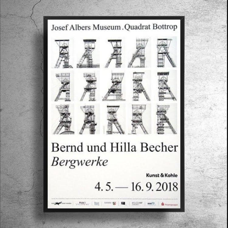 超レア！写真家『ベルント＆ヒラ・ベッヒャー Becher』2018年個展ポスター-
