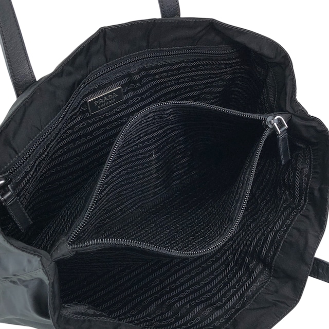 PRADA プラダ ハンドバッグ ブラック トライアングルロゴ ナイロン トートバッグ vintage ヴィンテージ オールド rjuwj5