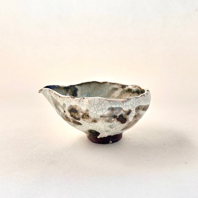 志野赤絵花鳥文茶杯【榛澤宏】