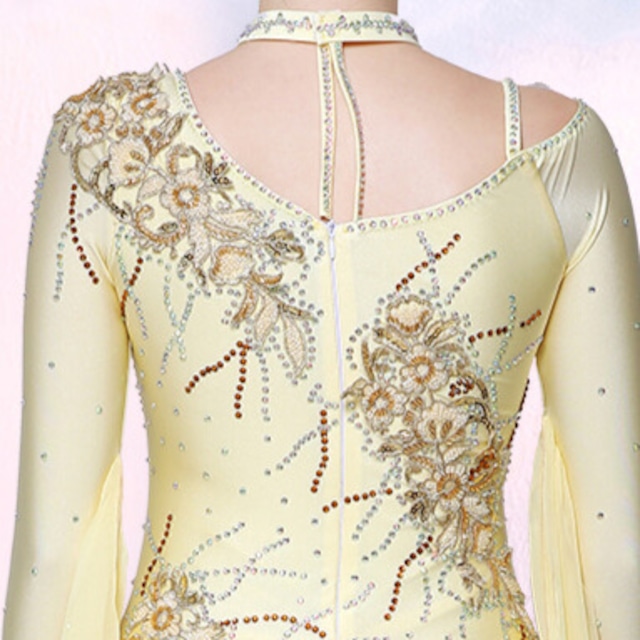 ロングスリーブ フレア Aラインシルエット ダンスドレス ds1085