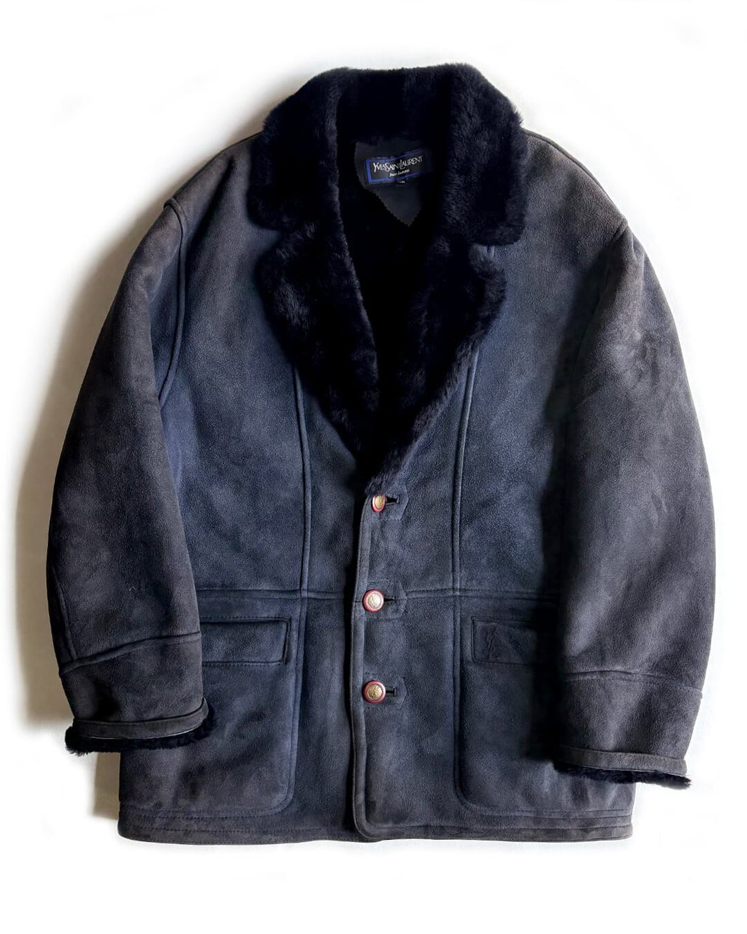USED] 90's OLD “ Yves Saint Laurent イヴ サンローラン ” ムートン