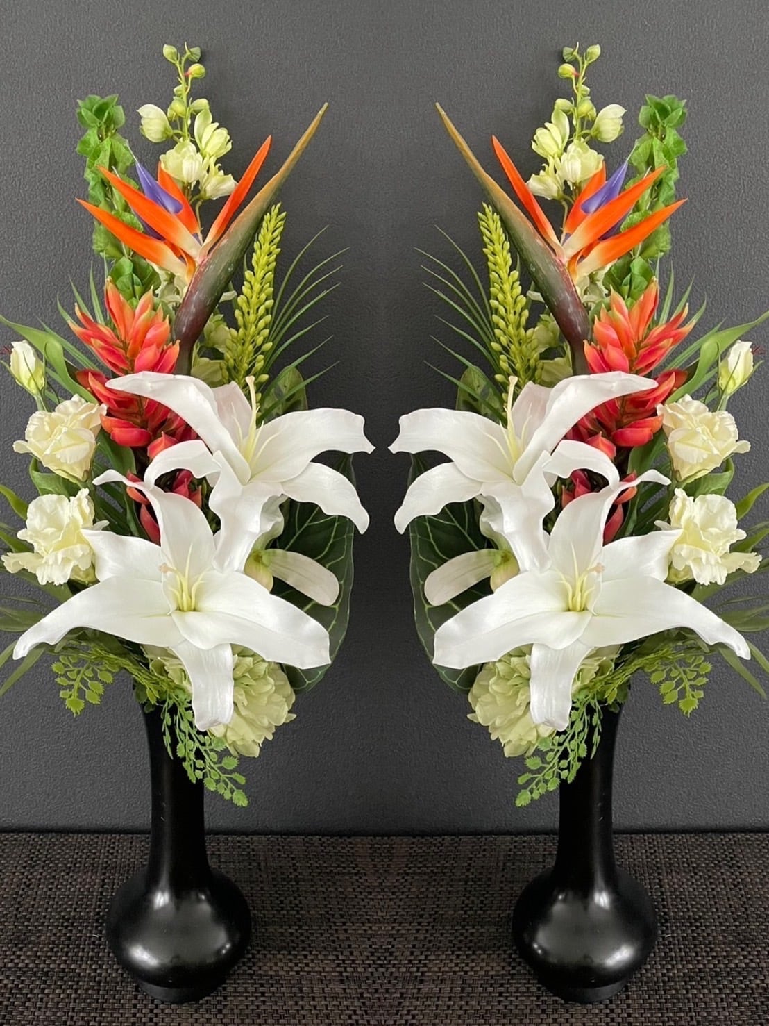 本堂用造花 寺院用仏花 カサブランカ＆ストレチア(極楽鳥花) | 造花仏