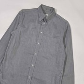 ARMANI collezioni アルマーニ 長袖シャツ ドレスシャツ 38/15 /ライトグレー メンズ