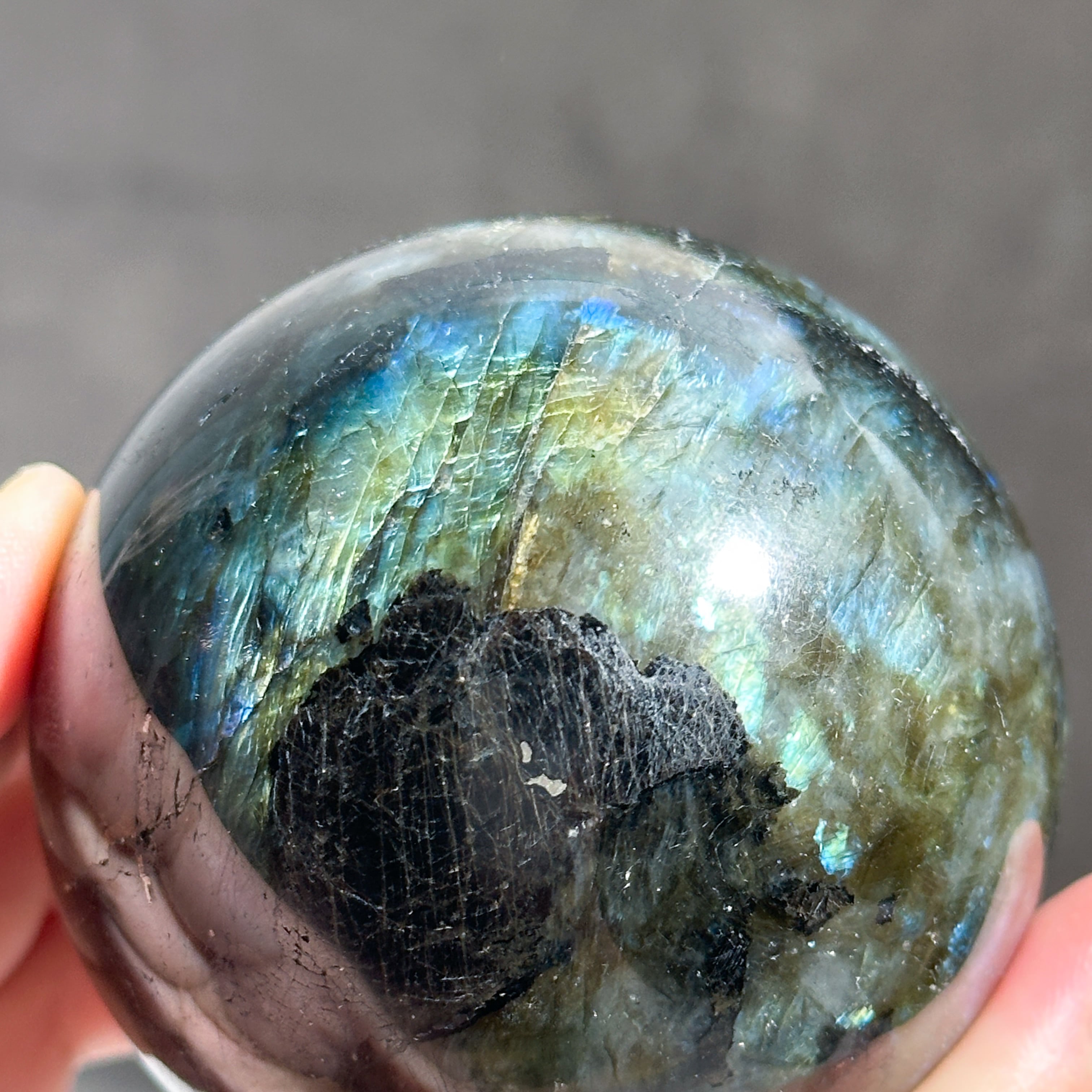 Bigラブラドライト スフィア 92◇ Labradorite ◇天然石・鉱物
