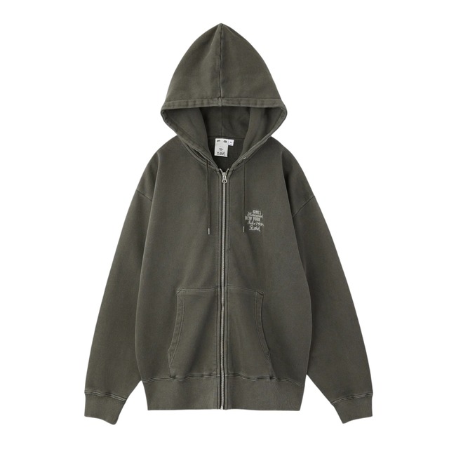 【x-girl】MIX LOGO & FACE FADED ZIP UP SWEAT HOODIE【エックスガール】