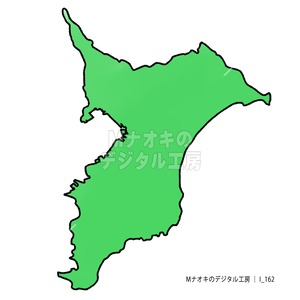 少しゆるい千葉県地図　Chiba prefecture map a little loose