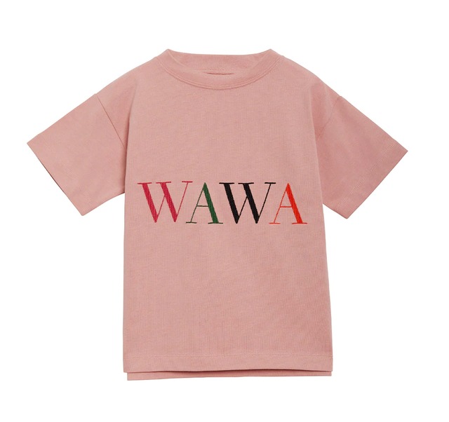 WAWA Uni Tee La WAWA - Powder Pink 3-4/5-6/7-8/9-10 ※1点までメール便OK