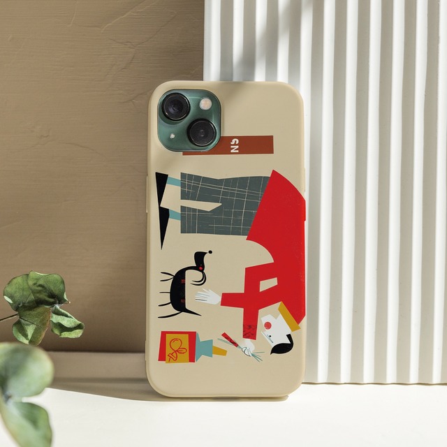 iPhoneケース 犬 北欧レトロポップ｜動物柄のレトロポップ NOR010