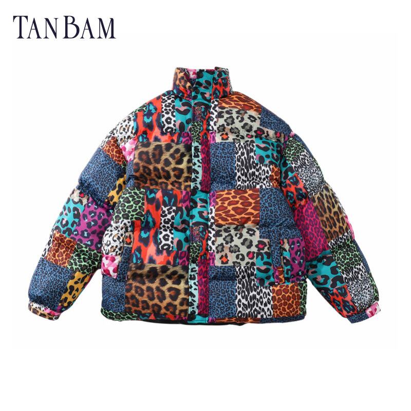 ジャケット レオパード ヒョウ柄 豹柄 アニマル 柄 ブルゾン 中綿 メンズ レディース アウター 女性用 男性用 韓国 人気 かわいい 可愛い 派手 パッチワーク 冬服 冬 メンズファッション 服 暖かい あったか 防寒 保温 ゆったり アウトドア タンバム Tanbam