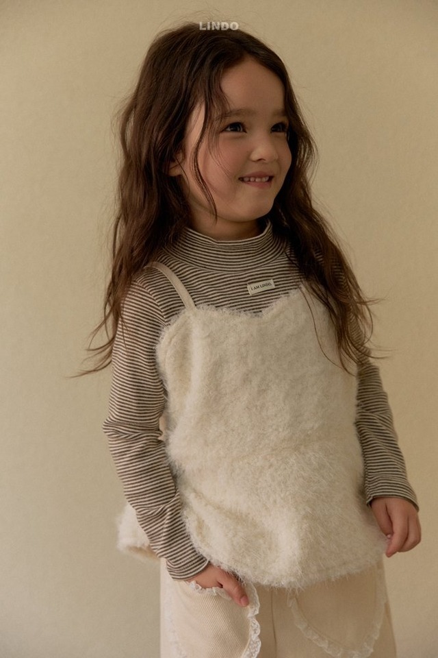 cream S ［即納］honny string fur bustier / LINDO 25winter