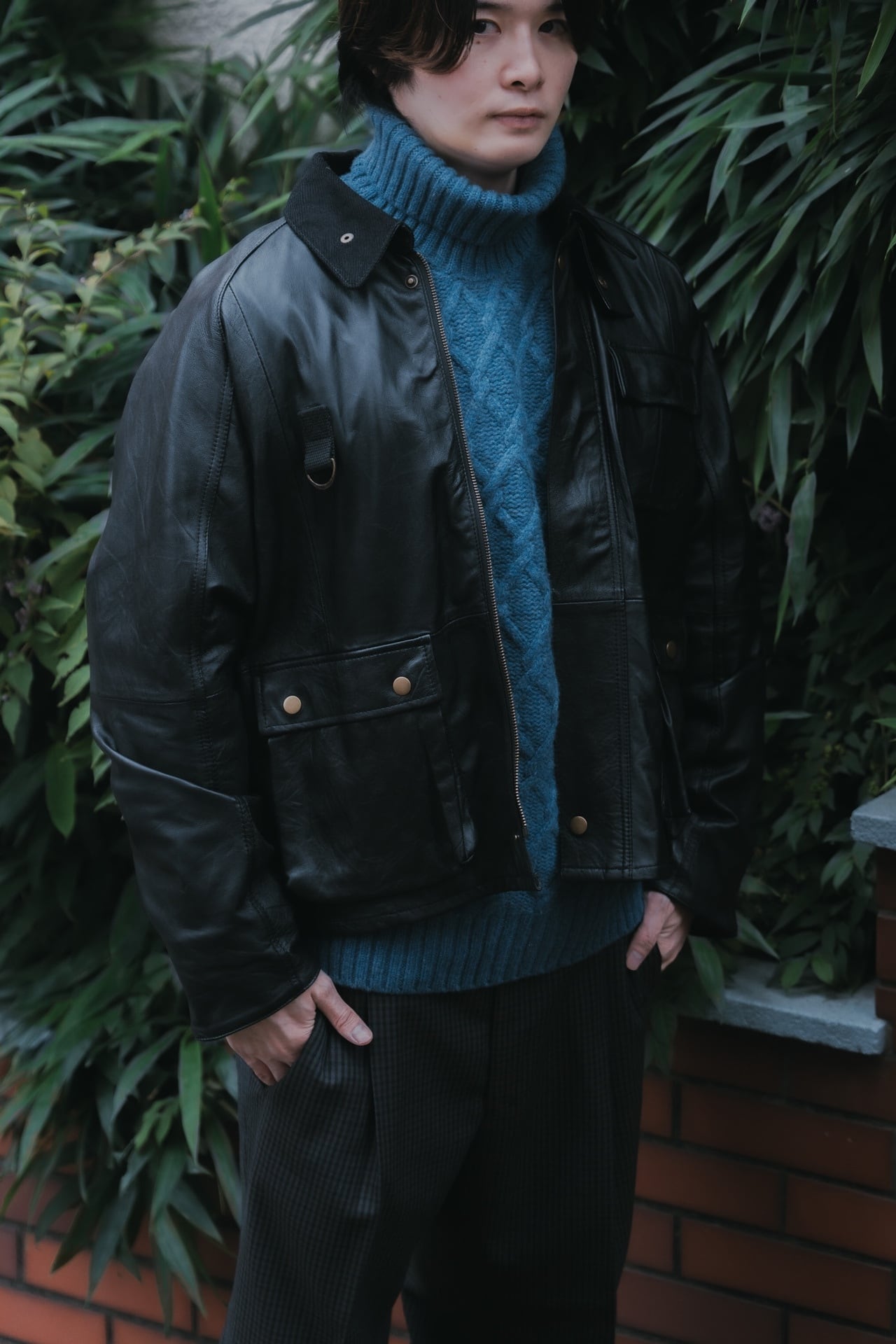 Leather Fishing JACKET | yoused