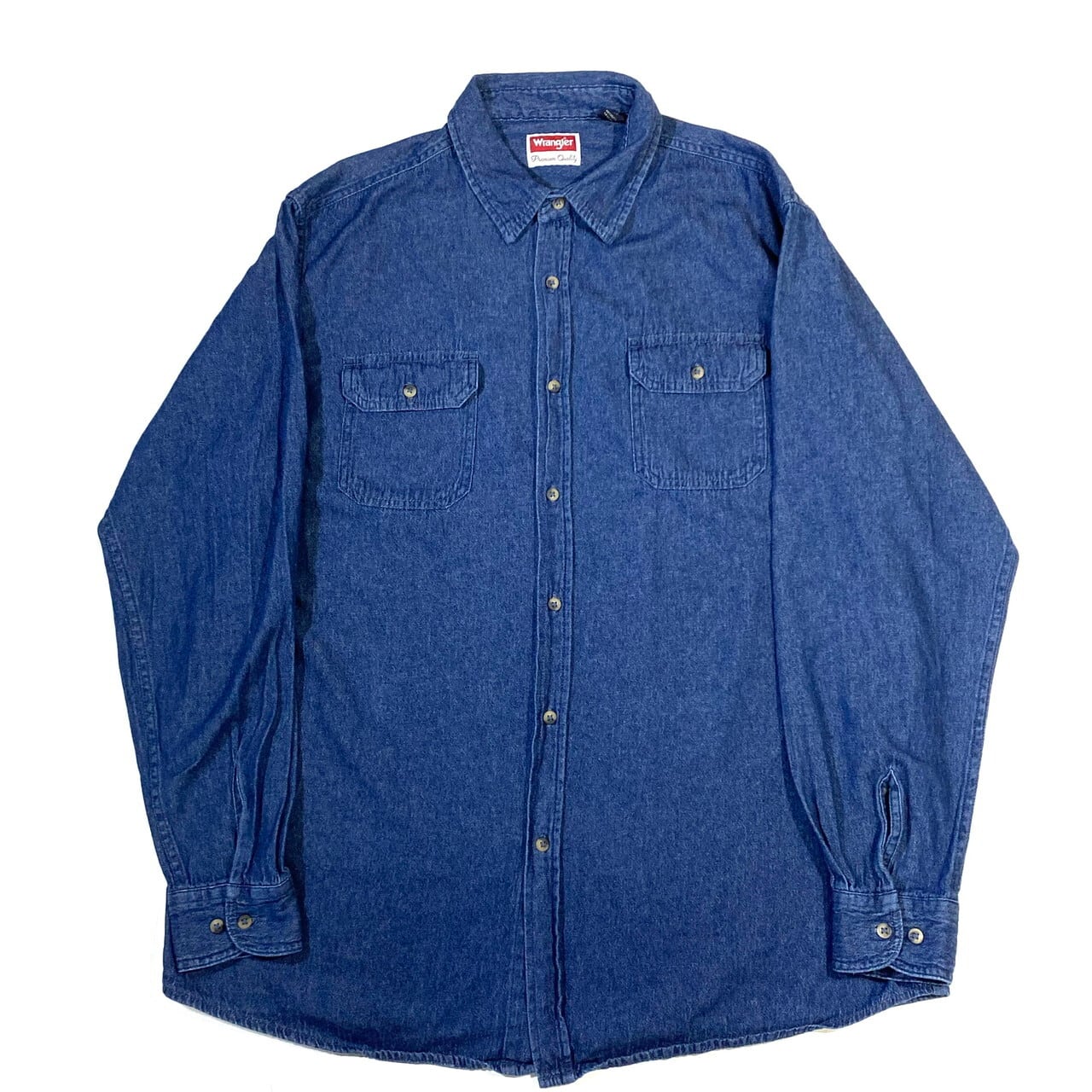 Wrangler Premium Quality ラングラー 長袖 ライトデニムシャツ 濃紺 