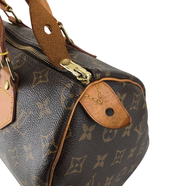 LOUIS VUITTON ルイヴィトン モノグラム ハンドバッグ ブラウン PVC レザー スピーディ25 ミニボストン vintage ヴィンテージ オールド szn2aw