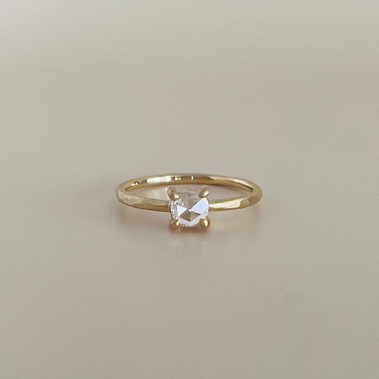 ローズカット ダイヤモンドリング A 0.145ct K18イエローゴールド チェカ 鑑定書付 | cheka Diamond & Jewelry  powered by BASE