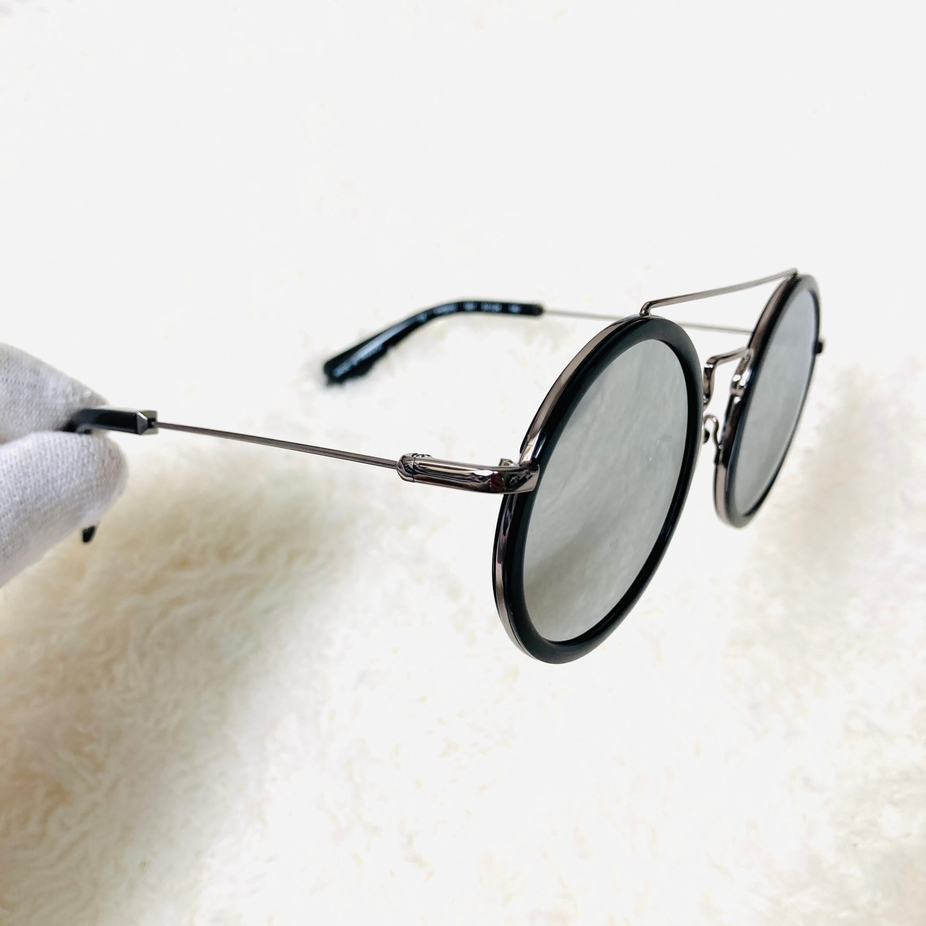 Used】Yohji Yamamoto YY5010 ラウンド ダブルブリッジ サングラス