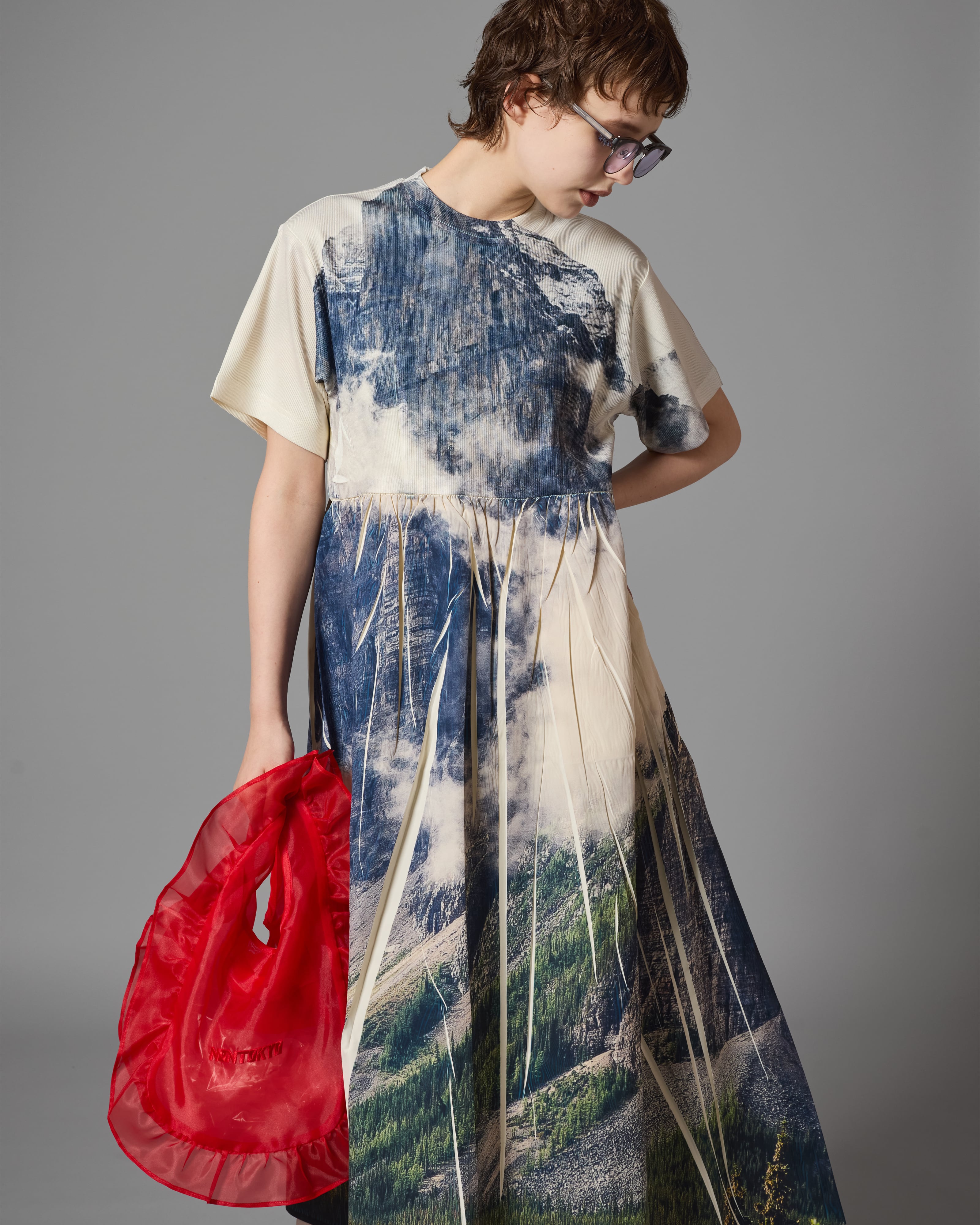 NON TOKYO ノントーキョー】 / DIRECT PRINT RIB ONE-PIECE ダイレクト