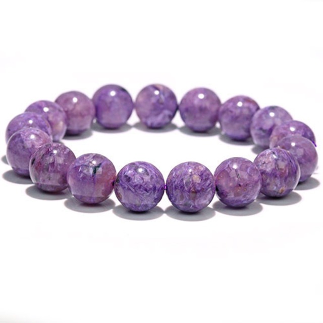 〔K2006-4〕約12mm チャロアイトシリカ ブレスレット Charoite チャロ石