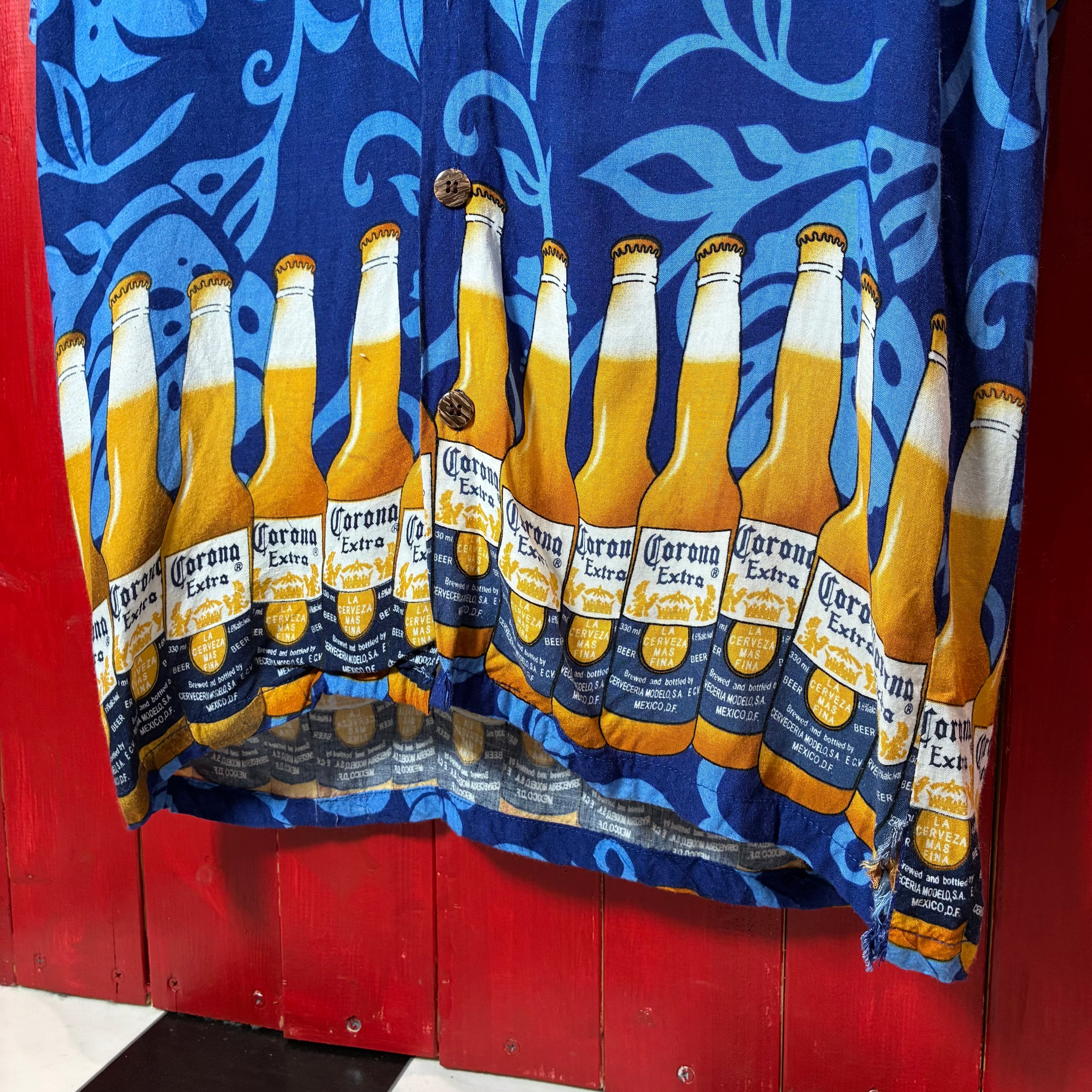 Corona Extra レーヨンアロハシャツ ビール柄 コロナビール | 古着屋