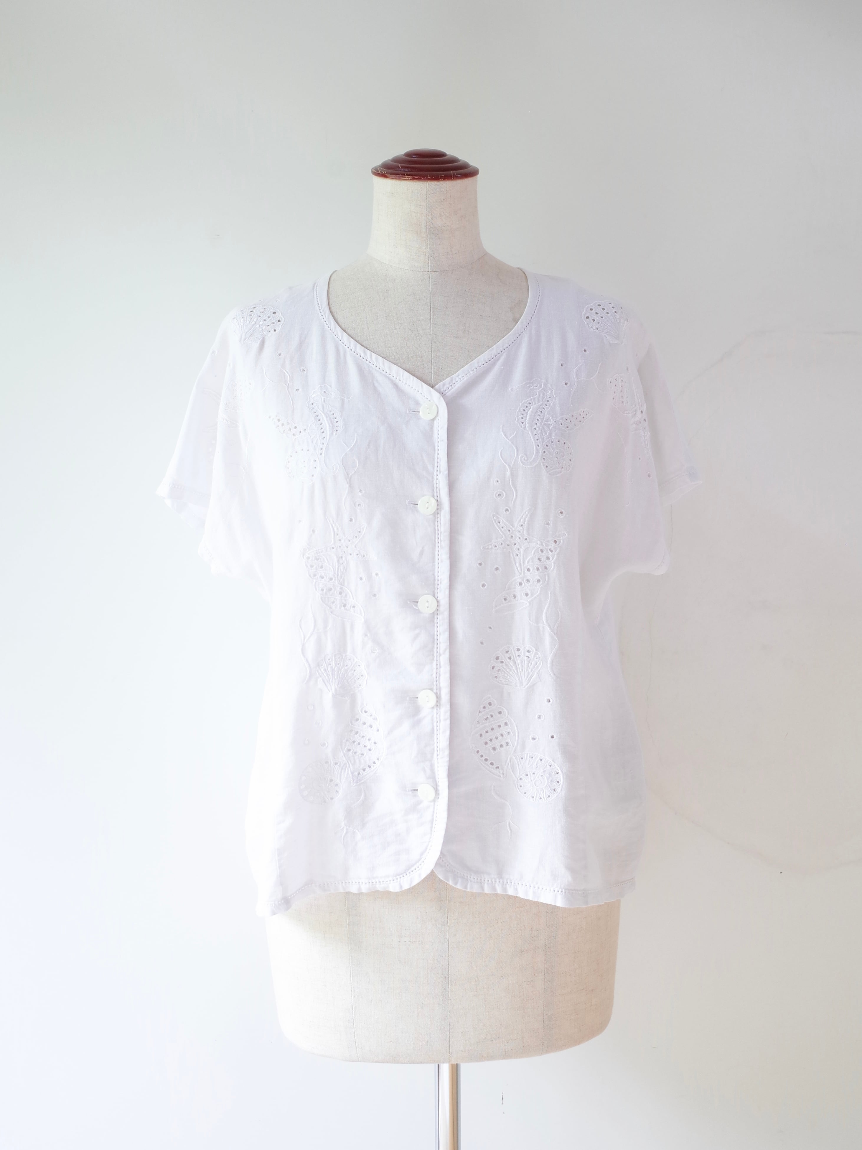 Embroidered Linen Cotton Blouse