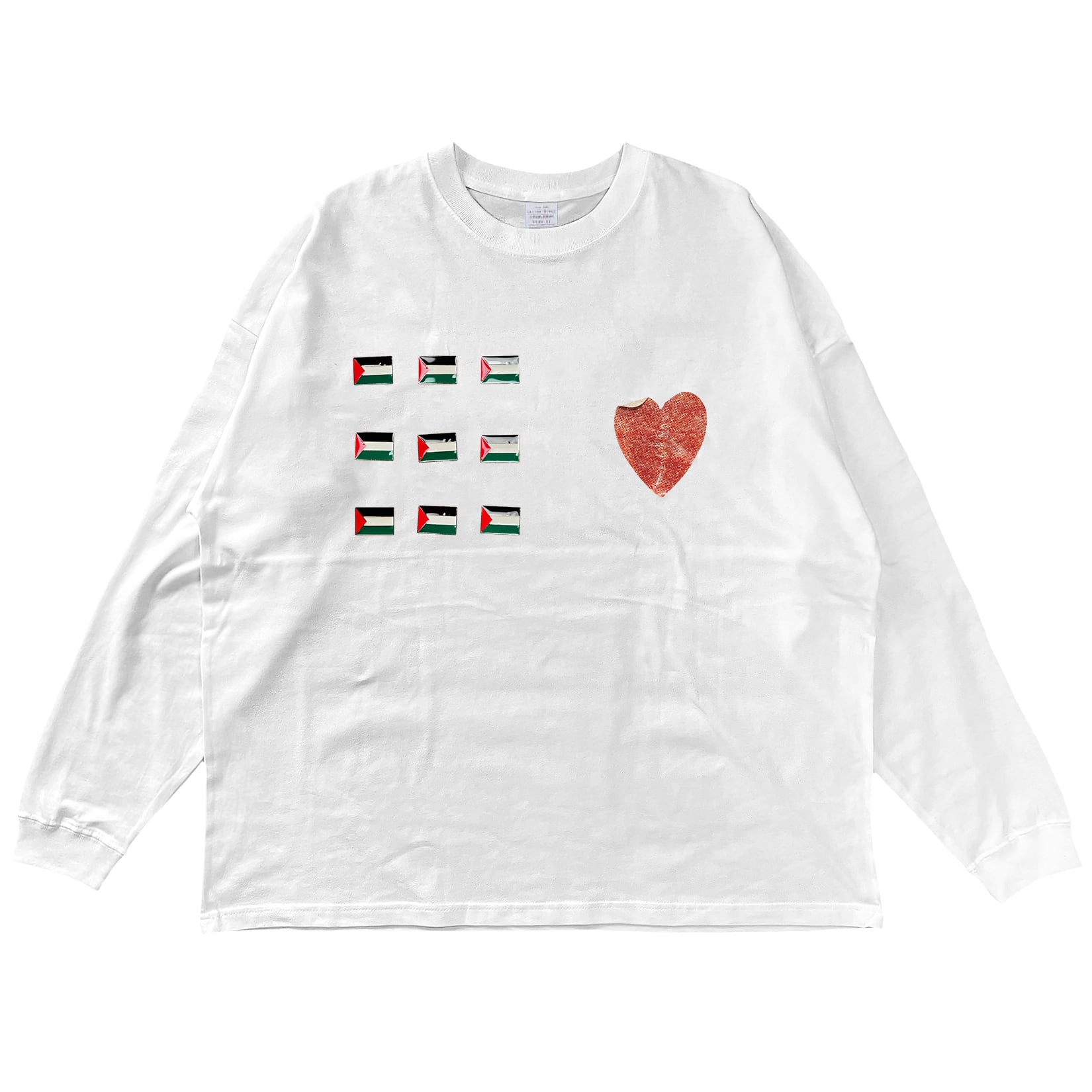 "HEART STICKER" LS TSHIRT