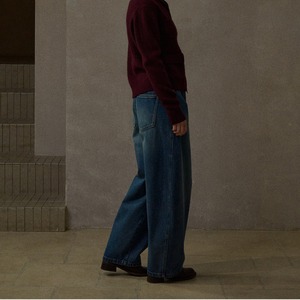 Relaxed Wide-Leg Denim Pants T3918