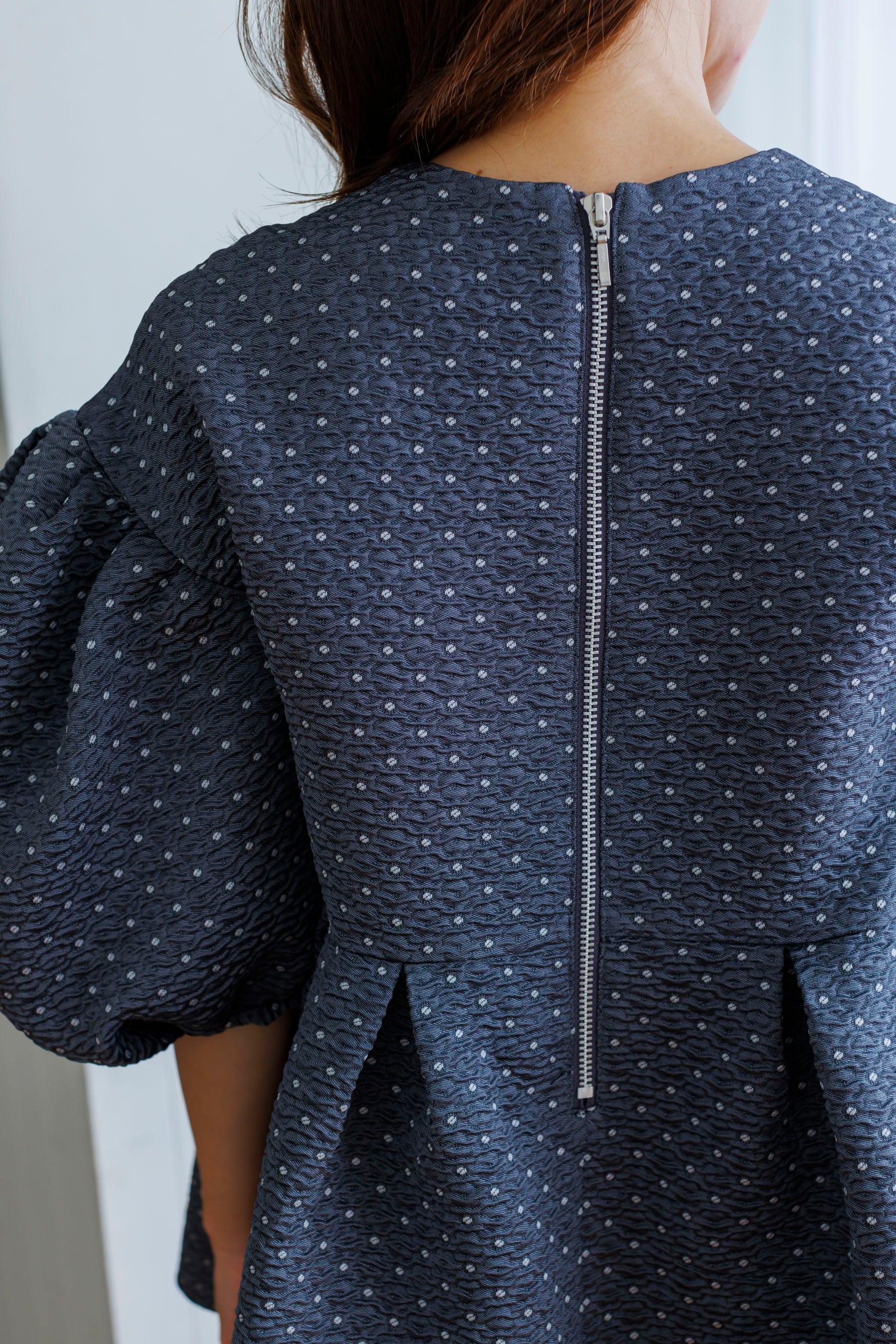 eLLa doby dot jacquard blouse トップス 