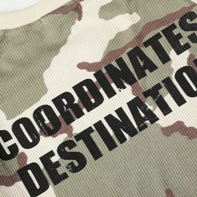 camouflage waffle long tee　迷彩ワッフルロングティー　J2135